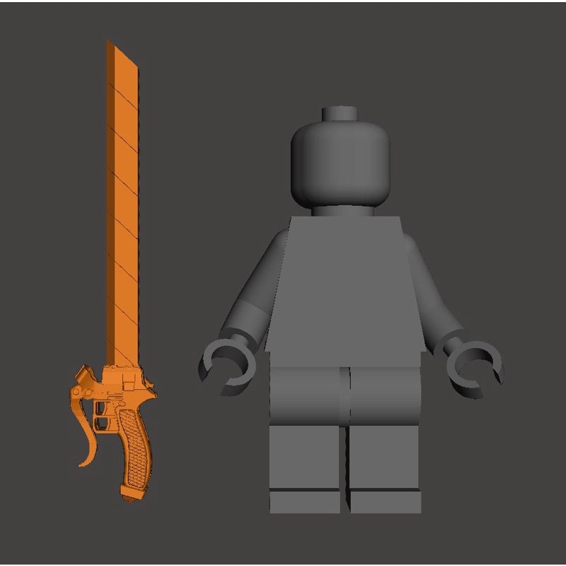 Hand-Held Combat and Flight Gear From Attack on Titan Minifigures Accessories