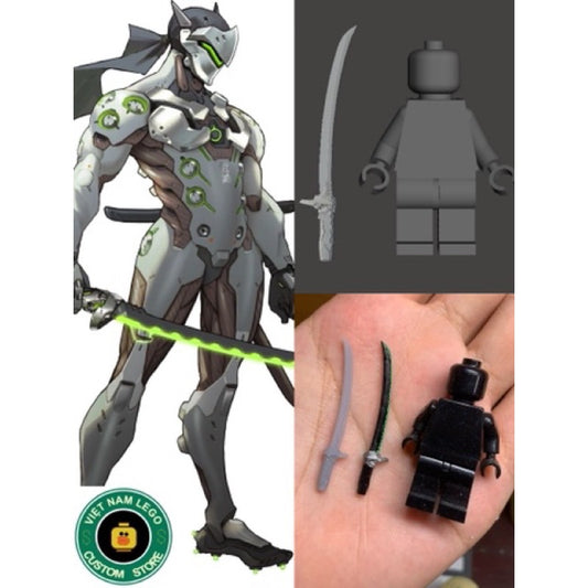 Genji Weapon From Overwatch Custom Minifigure Accessories Toys