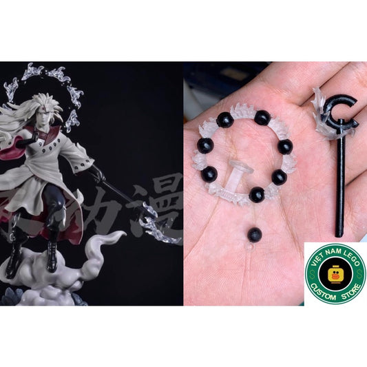Madara Uchiha’s Six Paths Staff & Ring – Custom Minifigure Accessories Naruto