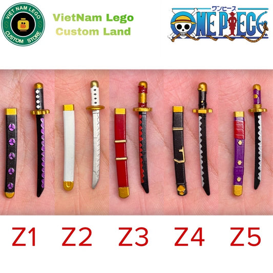 Zoro's Swords Set From One Piece Custom Minifigure Accessories