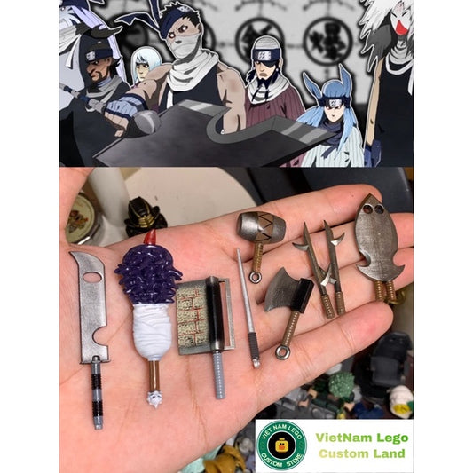 Seven Swordsmen of Kirigakure Weapons From Naruto Custom Minifigures Accessories Toys