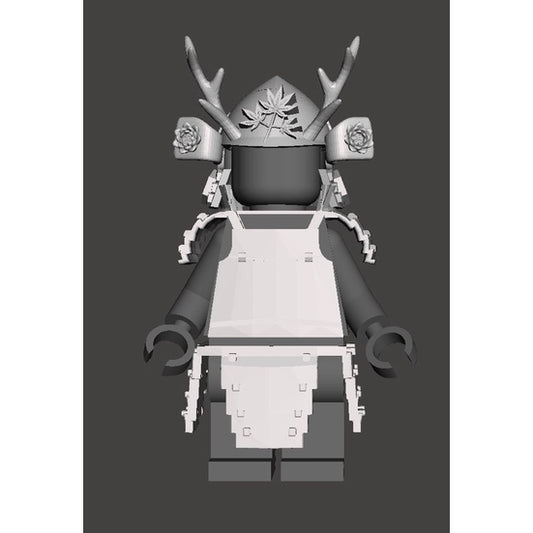 Custom Minifigures Accessories: Samurai Armor Set (Chest + Leg + Helmet)