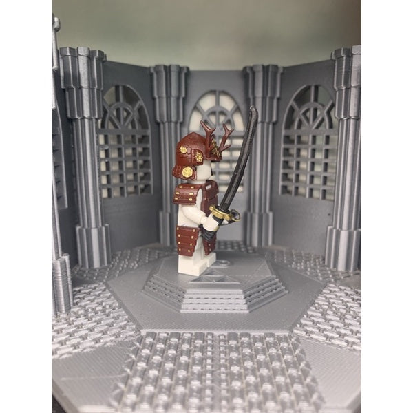 Custom Minifigures Accessories: Samurai Armor Set (Chest + Leg + Helmet)