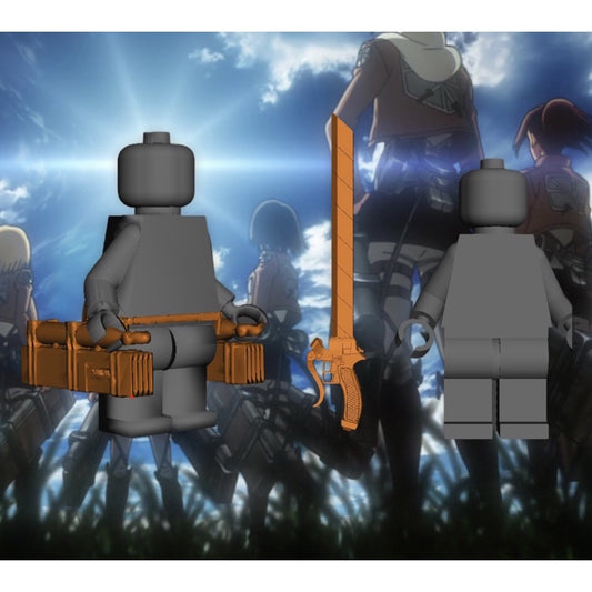 Hand-Held Combat and Flight Gear From Attack on Titan Minifigures Accessories