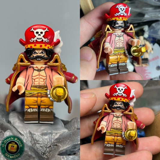 Gol D. Roger Custom Minifigure – One Piece Pirate King Edition