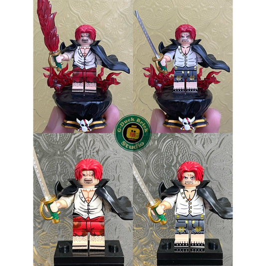 Custom Minifigure: Red-Haired Shanks – One Piece Inspired