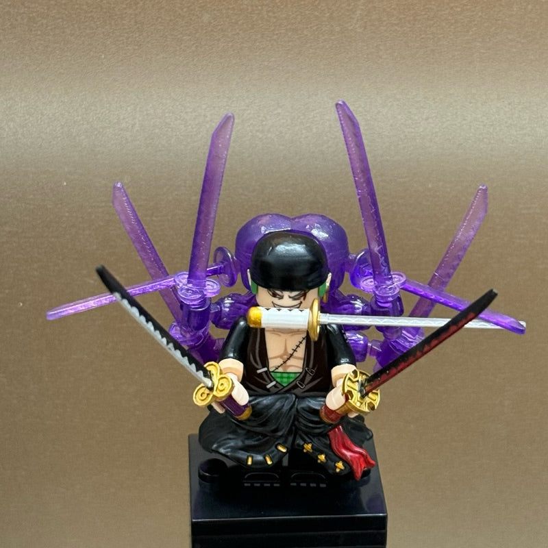 Black-Shirted Zoro Custom Minifigure – One Piece Anime Inspired