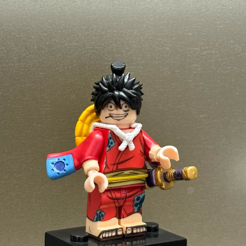 Luffy Wano From One Piece Pirate Island Custom Minifigures Toys