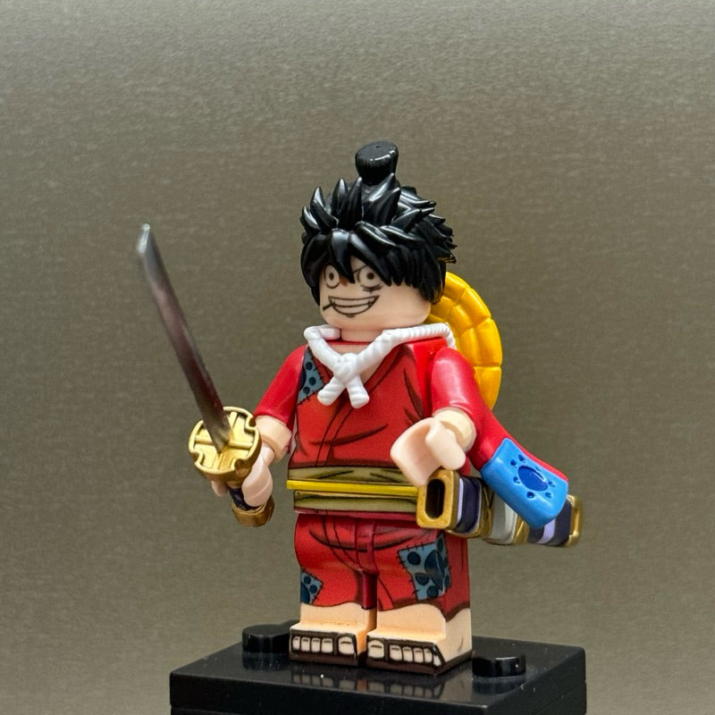 Luffy Wano From One Piece Pirate Island Custom Minifigures Toys