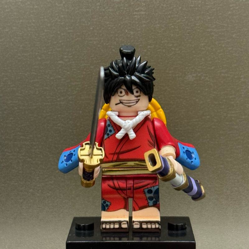 Luffy Wano From One Piece Pirate Island Custom Minifigures Toys