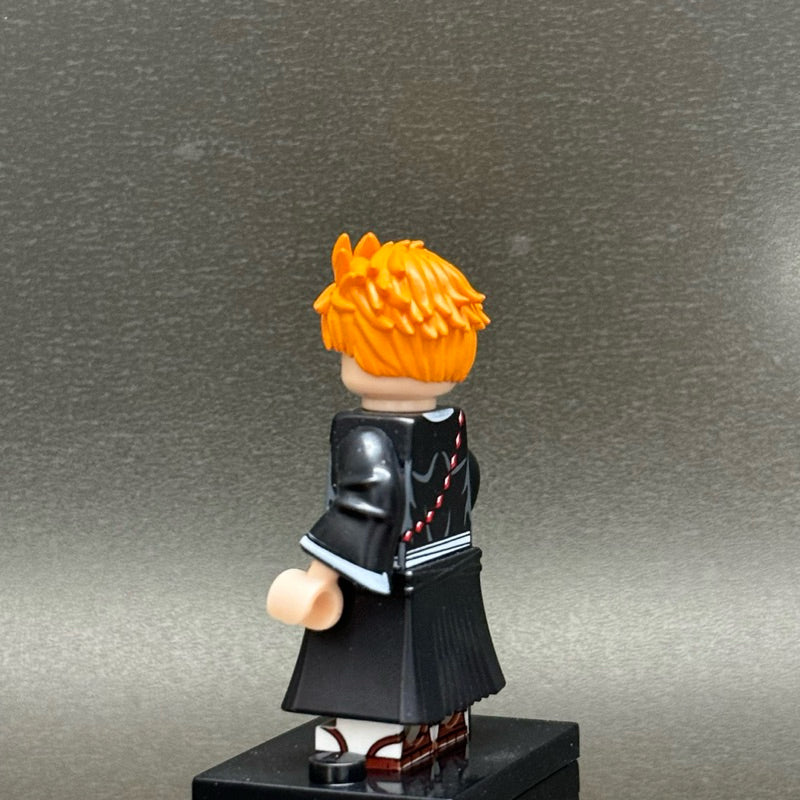 Custom Minifigure Accessory: Spiky Orange Anime Hair – Signature Hero Style
