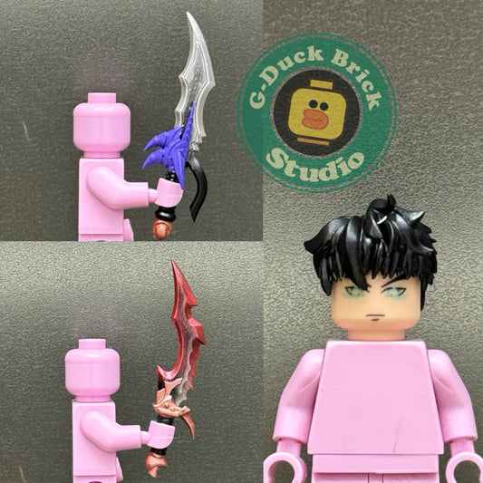 Sung Jinwoo's Shadow Sword From Solo Leveling Custom Minifigure Accessories Toys