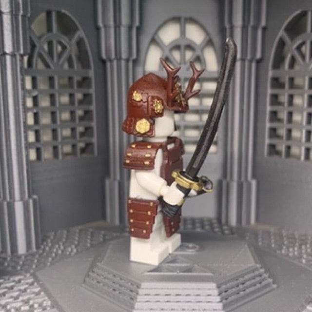 Custom Minifigures Accessories: Samurai Armor Set (Chest + Leg + Helmet)
