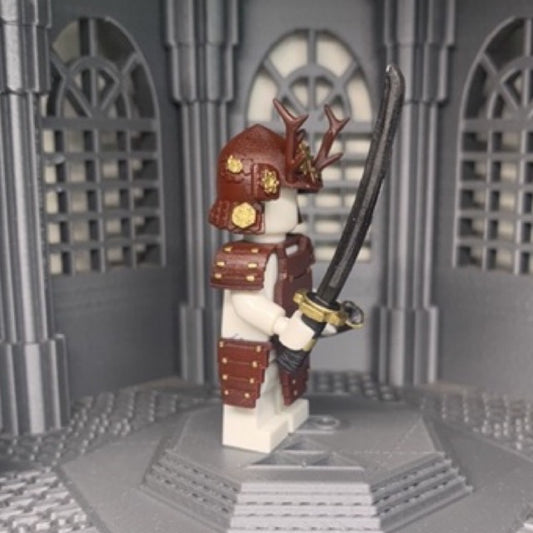 Custom Minifigures Accessories: Samurai Armor Set (Chest + Leg + Helmet)