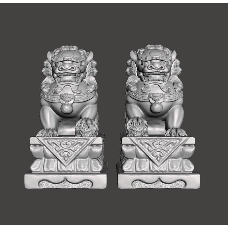 Medieval Accessories – Unicorn Stone Statue (Lion Guardian)