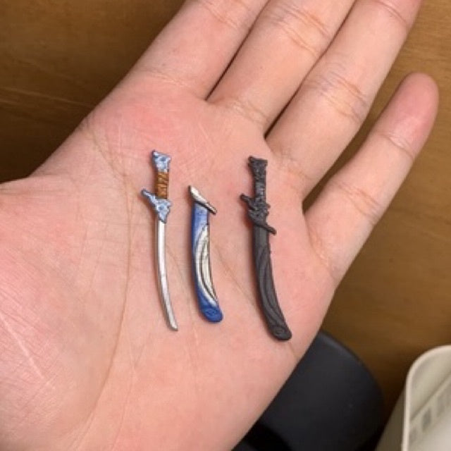 Minifigure Accessories: Yasuo Sword, Hair, Arm & Leg Armor – League of Legends