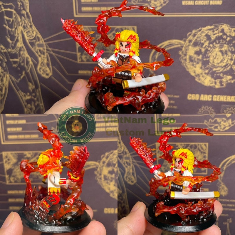 Minifigures Accessories: Kimetsu No Yaiba Fire Breath Base (Minifigures Not Included)