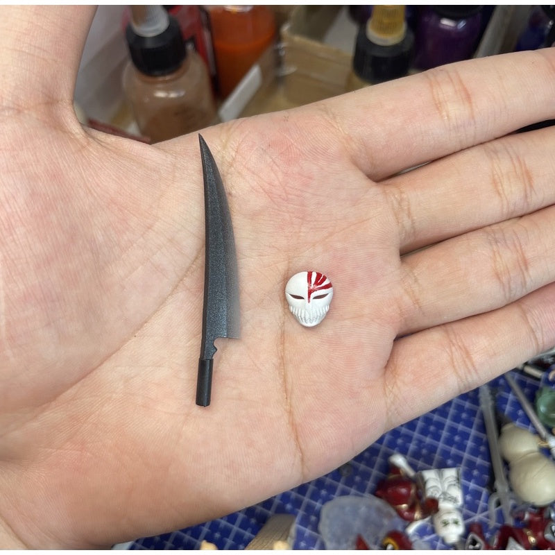 Minifigure Accessories: Ichigo Sword and Mask Set from the Anime Bleach