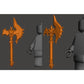 Warcraft War Axe Custom Minifigure Accessory – World of Warcraft