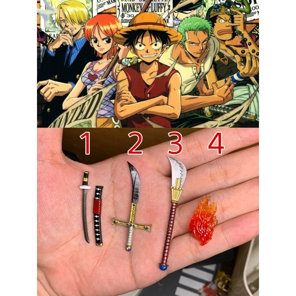 Minifigure Accessories: One Piece Weapon Set (4-in-1 Collection)