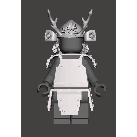 Custom Minifigures Accessories: Samurai Armor Set (Chest + Leg + Helmet)