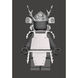Custom Minifigures Accessories: Samurai Armor Set (Chest + Leg + Helmet)