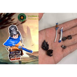 Minifigure Accessories: Yasuo Sword, Hair, Arm & Leg Armor – League of Legends