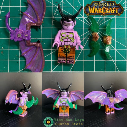 Custom Minifigure: Warcraft-Inspired Illidan Stormrage Character