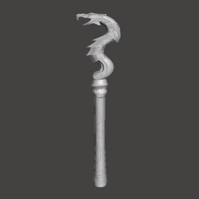 Dragon Staff – Custom Minifigure Accessory for Legendary Sorcerers and Warriors