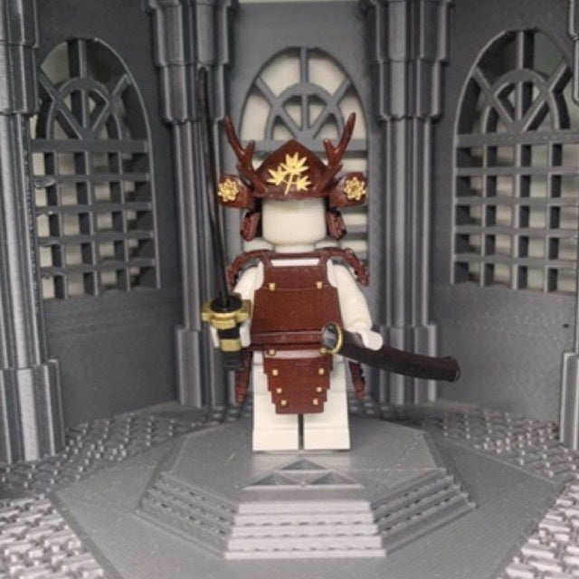 Custom Minifigures Accessories: Samurai Armor Set (Chest + Leg + Helmet)