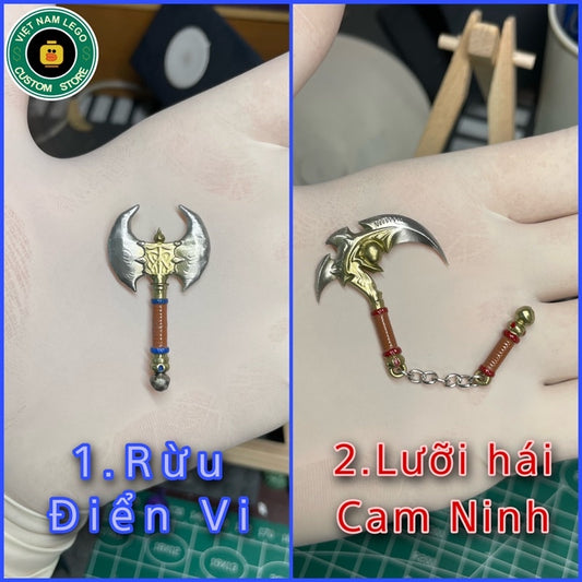 Minifigures Accessories: Dian Wei and Gan Ning Hand Weapons – Three Kingdoms