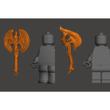 Medieval Battle Ax Custom Minifigure Accessories