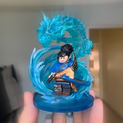 Zoro-Yasuo Whirlpool Dragon Stand From One Piece Custom Minifigures (Minifigures Not Included)