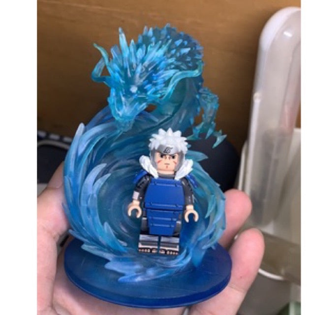 Zoro-Yasuo Whirlpool Dragon Stand From One Piece Custom Minifigures (Minifigures Not Included)
