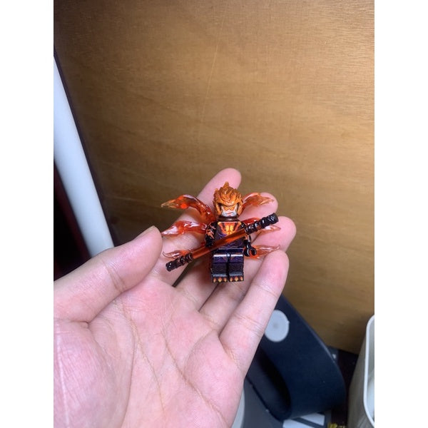 Flame Wukong (Ver. 2) Custom Minifigure – Mythical Warrior Inspired