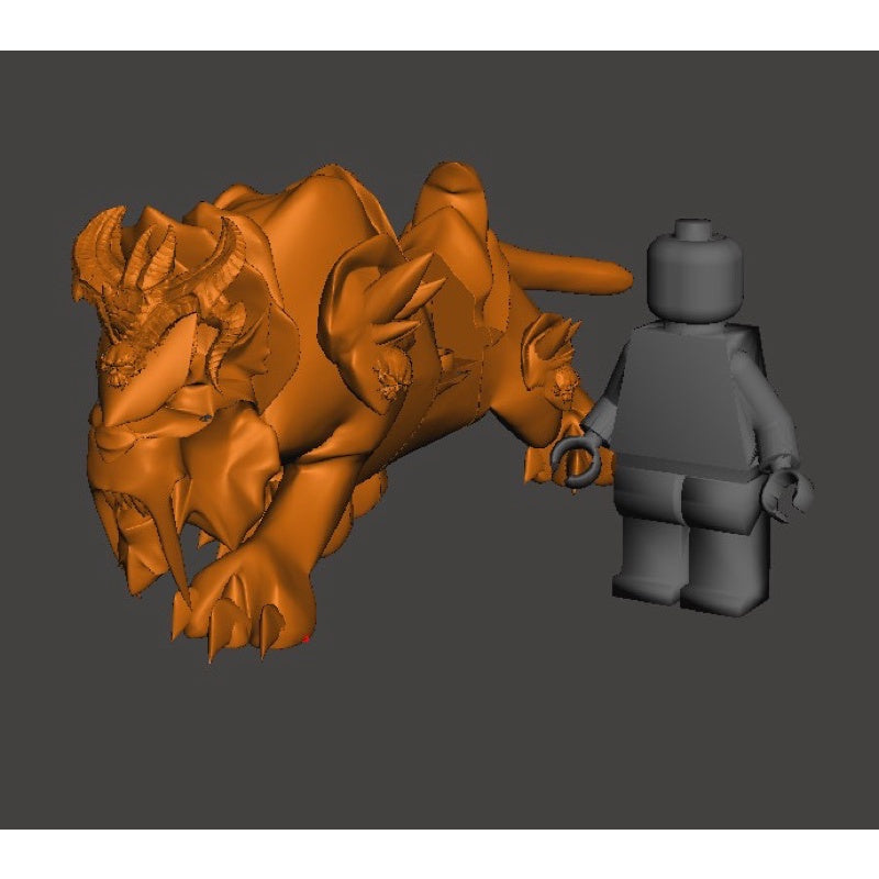 Dark Lion Custom Minifigure Mount – Dark Fantasy Inspired