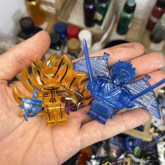 Nine-Tailed Naruto Character Custom Minifigure – Naruto: Kurama Chakra Mode