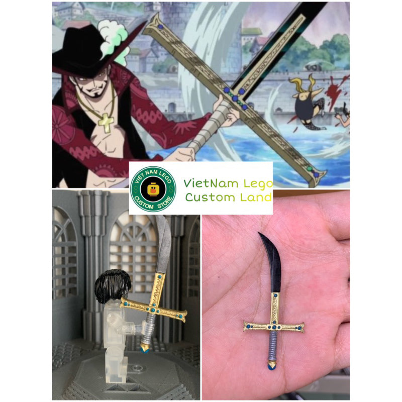 Black Sword Kokuto Yoru From One Piece Custom Minifigure Accessories Toys