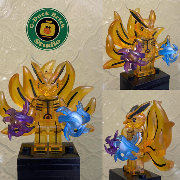 Nine-Tailed Naruto Character Custom Minifigure – Naruto: Kurama Chakra Mode