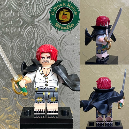 Custom Minifigure: Red-Haired Shanks – One Piece Inspired