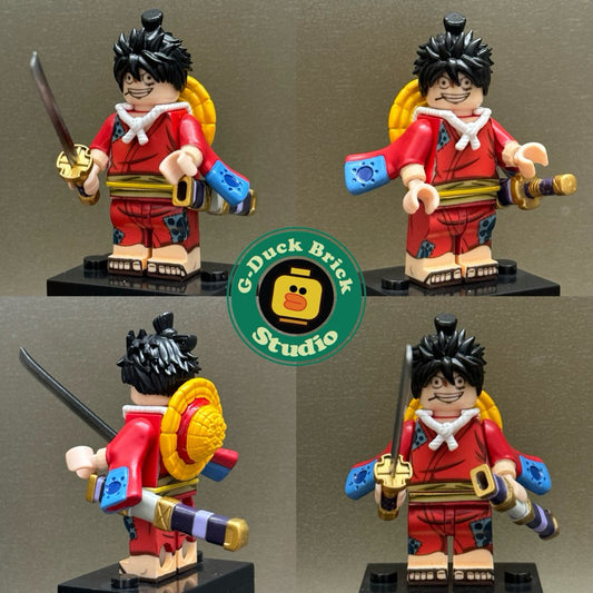 Luffy Wano From One Piece Pirate Island Custom Minifigures Toys