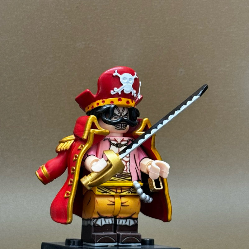 Gol D. Roger Custom Minifigure – One Piece Pirate King Edition