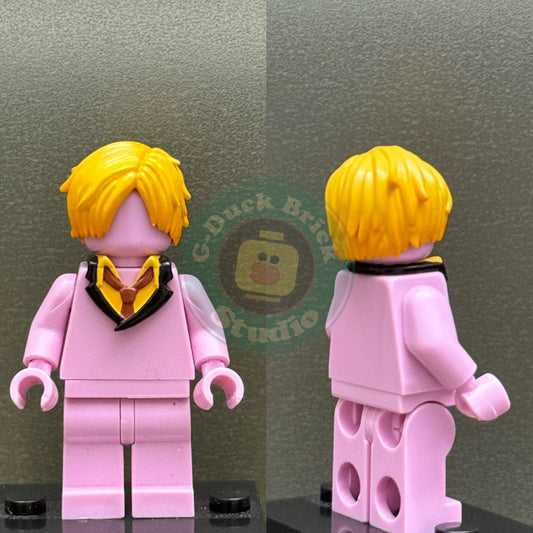 Sanji’s Hair and Collar Custom Minifigure Accessories – Inspired by One Piece