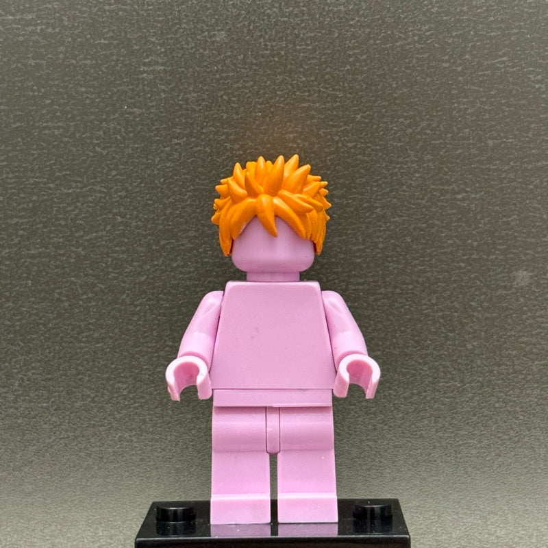 Custom Minifigure Accessory: Spiky Orange Anime Hair – Signature Hero Style