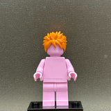 Custom Minifigure Accessory: Spiky Orange Anime Hair – Signature Hero Style