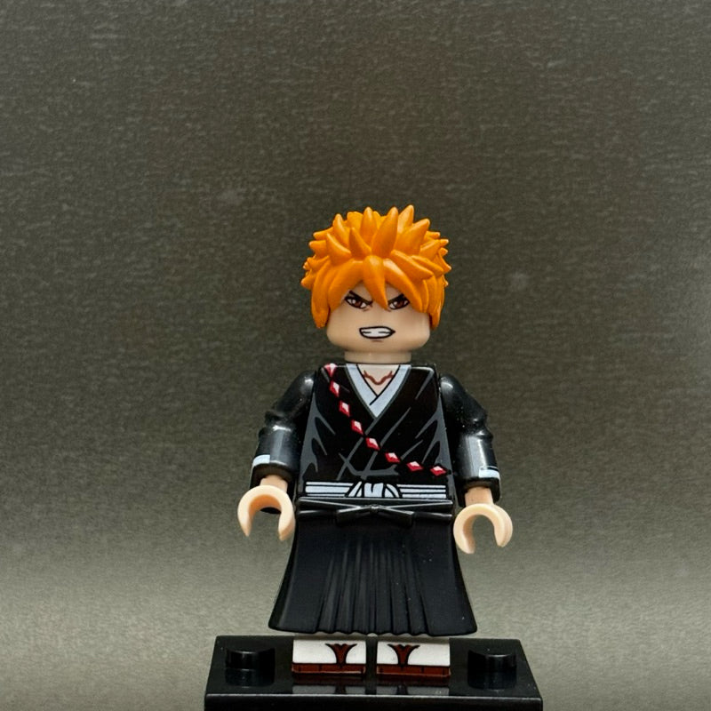Custom Minifigure Accessory: Spiky Orange Anime Hair – Signature Hero Style