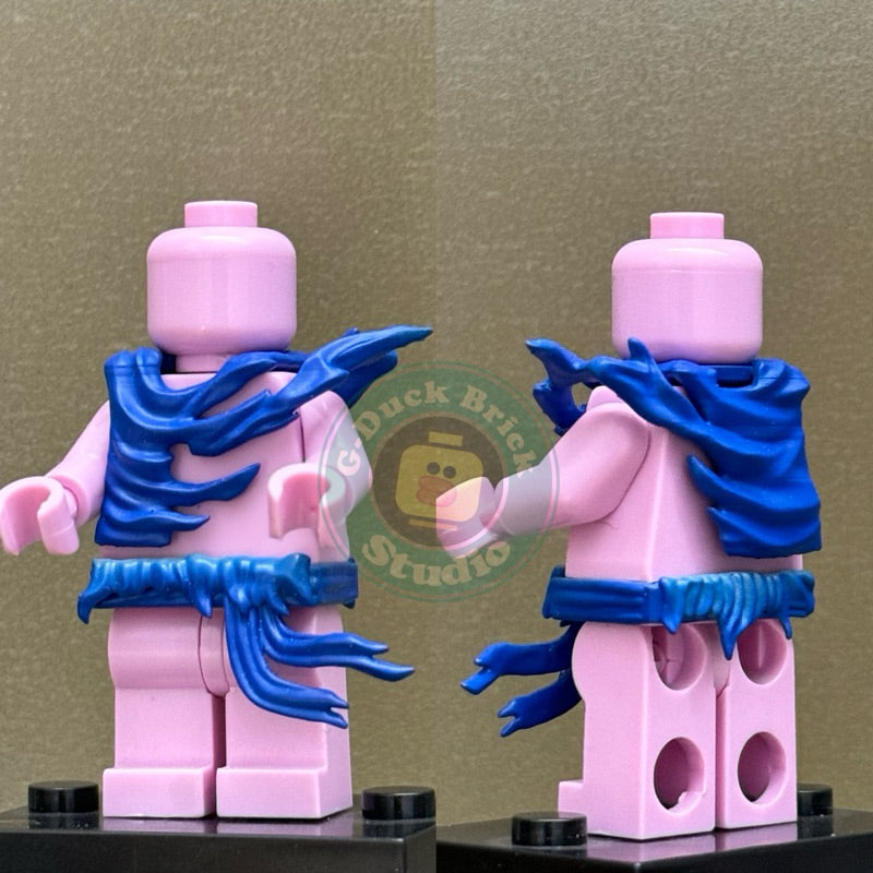 Custom Minifigure Accessories: Goku Loincloth + Torn Shirt