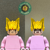 Custom Minifigure Accessories: Naruto Baryon Mode – Face + Hair