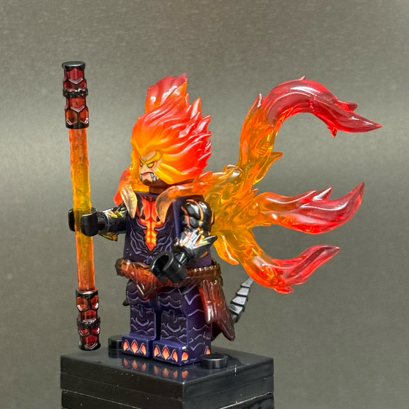 Hellfire Sun Wukong Custom Minifigure – Inspired by the Fiery Monkey King