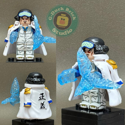 Aokiji Kuzan (Ice Admiral) From One Piece Custom Minifigures Toys